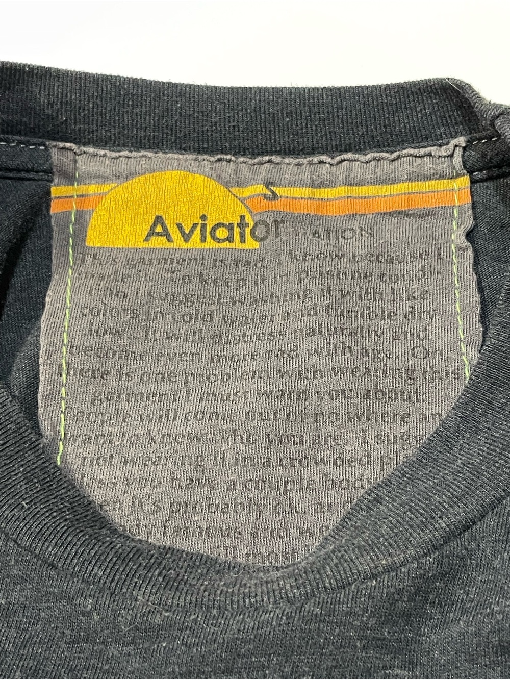 Aviator Nation Charcoal Boyfriend Crop Bolt Tee with White Lightning Bolt - Picture 5 of 9